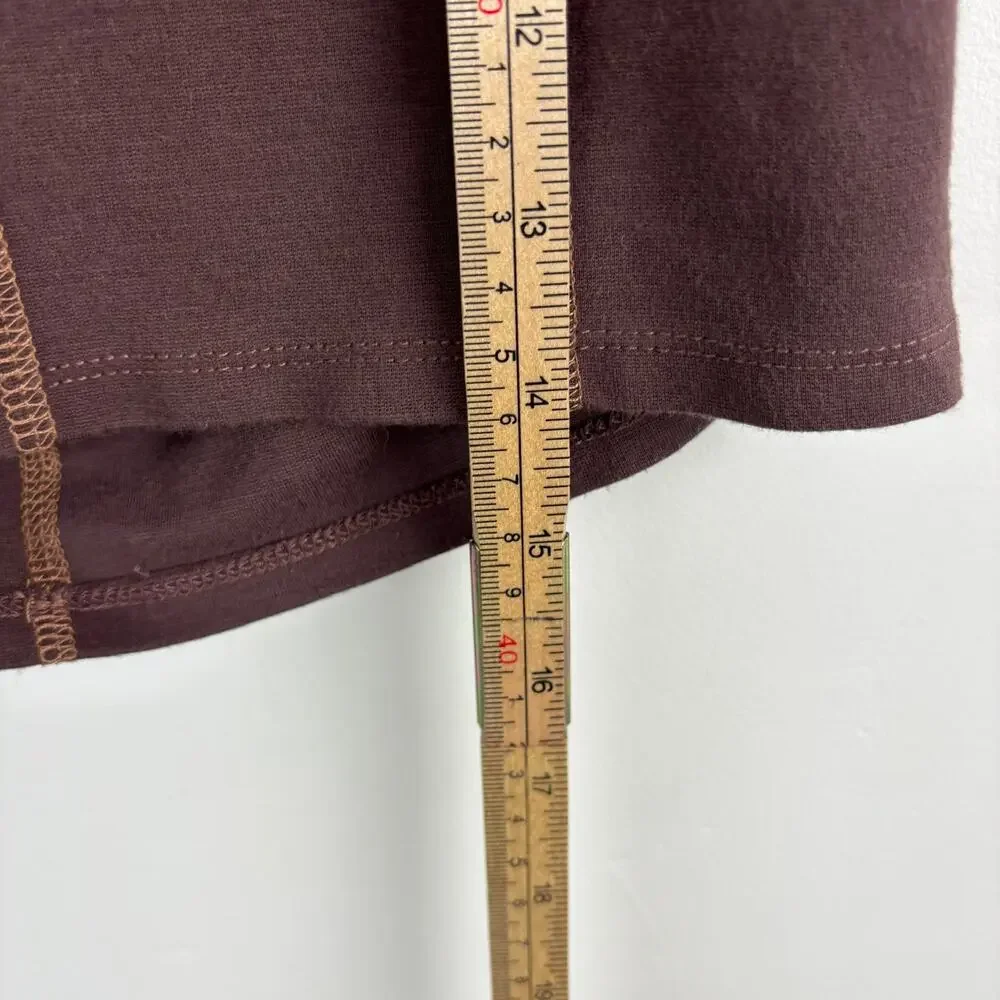 MINIMALIST Brown Crop Tank – Glassons Neutral Basic Open Back – Size M - Picture 6 of 6